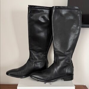 DSQUARED2 Black Leather Knee-High Boots size 38